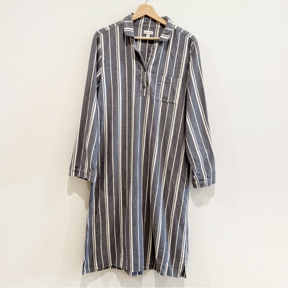Garnet Hill Other - Garnet Hill Organic Cotton Pajama Long Sleeve Nightgown Size M